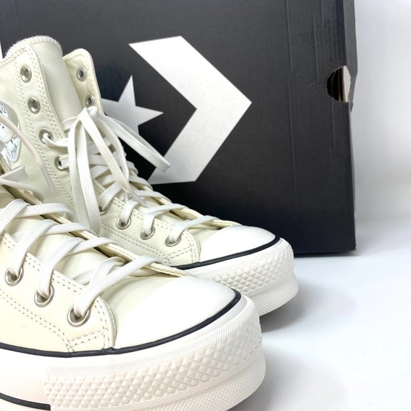 Converse Chuck Taylor AS High Leather Sneakers White Women's Size 6 569720C - Picture 9 of 16